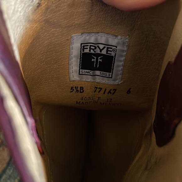 Frye Melissa button 2 boot Bordeaux wine size 5 1/2 - Picture 13 of 14